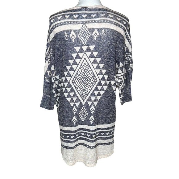 Charming Charlie Women's Boho Dolman Short Sleeve Sweater Size Medium Geometric - Picture 4 of 9